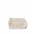Love Moschino Clutch With Heart And Studs Woman White Size U It - (one Size Us)