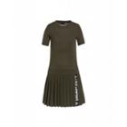 Love Moschino Wool-blend Dress With Logo Woman Green Size 38 It - (4 Us)