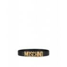 Moschino Belt In Leather With Logo Woman Black Size 42 It - (8 Us)