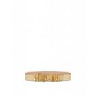 Moschino Laminated Belt With Logo And Dollar Stud Woman Gold Size 40 It - (6 Us)