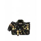 Moschino Coin All Over Biker Bag Woman Black Size U It - (one Size Us)