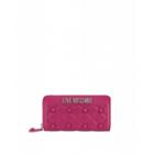 Love Moschino Quilted Wallet With Studs Woman Pink Size U It - (one Size Us)