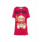 Moschino Roman Teddy Bear Viscose Dress Woman Red Size 38 It - (4 Us)