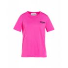 Moschino Jersey T-shirt With Logo Woman Pink Size 46 It - (12 Us)