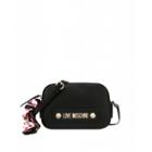 Love Moschino Baci Baci Shoulder Bag With Foulard Woman Black Size U It - (one Size Us)