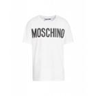 Moschino Cotton T-shirt With Logo Print Man White Size 44 It - (34 Us)