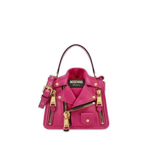 Moschino Nappa Biker Bag Woman Pink Size U It - (one Size Us)