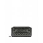 Love Moschino Quilted Zip Around Wallet Woman Grey Size U It - (one Size Us)