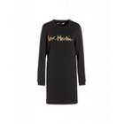 Love Moschino 3d Logo Fleece Dress Woman Black Size 38 It - (4 Us)