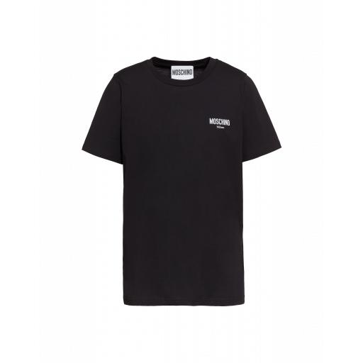 Moschino Jersey T-shirt With Logo Man Black Size 46 It - (36 Us)