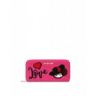 Love Moschino Zip Around Wallet With Charming Doll Woman Pink Size U It - (one Size Us)