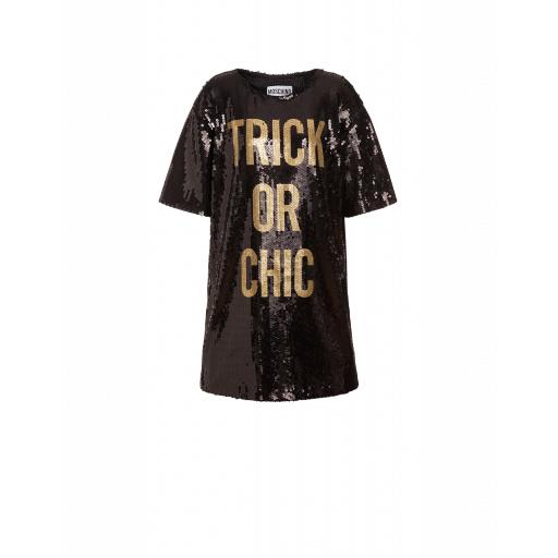 Moschino Trick Or Chic Sequins Dress Woman Black Size 36 It - (2 Us)