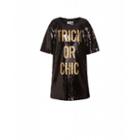 Moschino Trick Or Chic Sequins Dress Woman Black Size 36 It - (2 Us)
