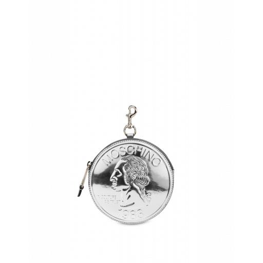 Moschino Clutch Coin Woman Silver Size U It - (one Size Us)