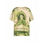 Moschino Watercolor Money Jersey T-shirt Woman Green Size L It