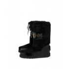 Love Moschino Faux Fur Snow Boots Woman Black Size 39-40 It - (9-10 Us)