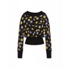 Moschino Cropped Wool Coin Pullover Woman Black Size 44 It - (10 Us)