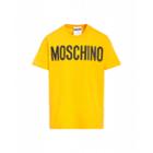 Moschino Cotton T-shirt With Logo Print Man Yellow Size 46 It - (36 Us)