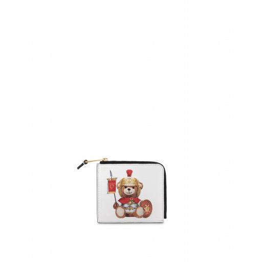 Moschino Roman Teddy Bear Wallet Woman White Size U It - (one Size Us)