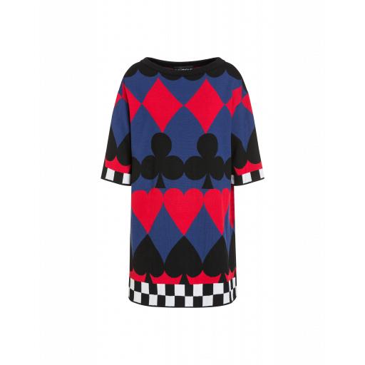 Boutique Moschino Extrafine Merino Wool Dress Check Mate Woman Multicoloured Size M It