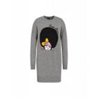 Love Moschino Doll Knit Dress Woman Grey Size 40 It - (6 Us)
