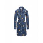 Moschino Dollar Studs Denim Dress Woman Blue Size 40 It - (6 Us)