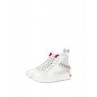 Love Moschino Hearts Chain High Sneakers Woman White Size 36 It - (6 Us)