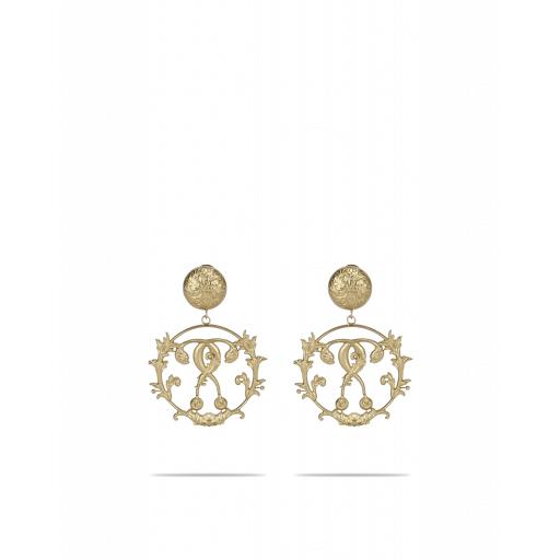Moschino Roman Double Question Mark Earrings Woman Gold Size U It - (one Size Us)