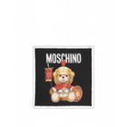 Moschino Roman Teddy Bear Foulard Woman Black Size Single Size