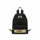 Moschino Quilted Backpack With Logo Woman Black Size U It - (one Size Us)