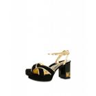 Moschino Moschino Heel Suede Sandals Woman Black Size 36 It - (6 Us)