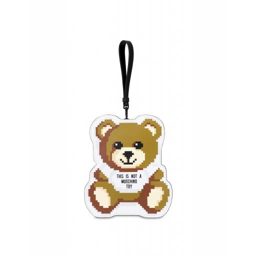 Moschino Clutch Pixel Teddy Bear Woman White Size U It - (one Size Us)