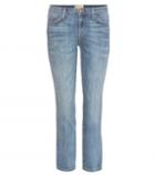 Current/elliott String Bean Cropped Slim-fit Jeans
