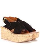 Chlo Camille Suede Wedge Sandals