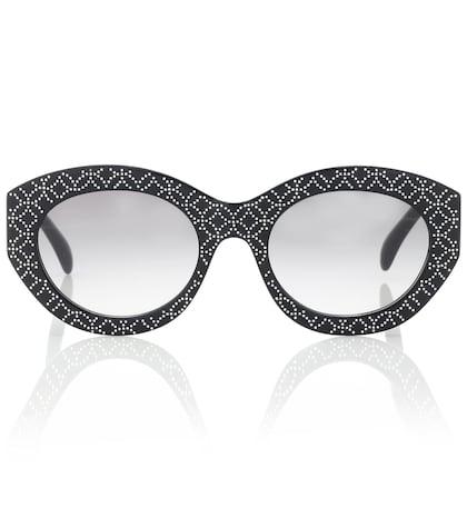 Alaa Embellished Oval Sunglasses