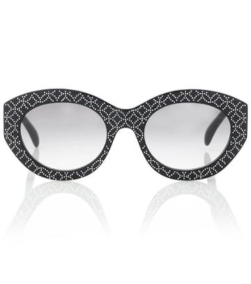 Alaa Embellished Oval Sunglasses