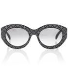 Alaa Embellished Oval Sunglasses