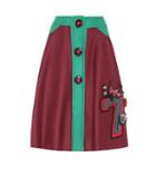 Miu Miu Embellished Wool Skirt