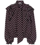 Balenciaga Ruffled Striped Blouse