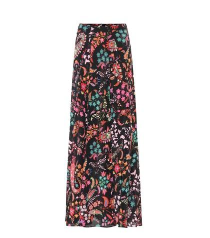 Etro Floral Silk Crêpe Maxi Skirt