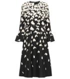 Valentino Floral Wool And Silk-crêpe Dress