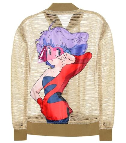 Undercover Appliquéd Mesh Bomber Jacket