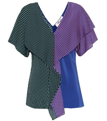 Diane Von Furstenberg Printed Stretch-silk Top