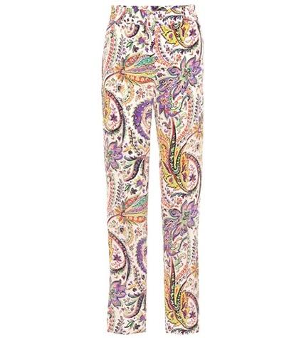 Chlo Paisley-printed Silk Trousers