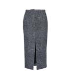 Rochas Plaid Wool-blend Skirt