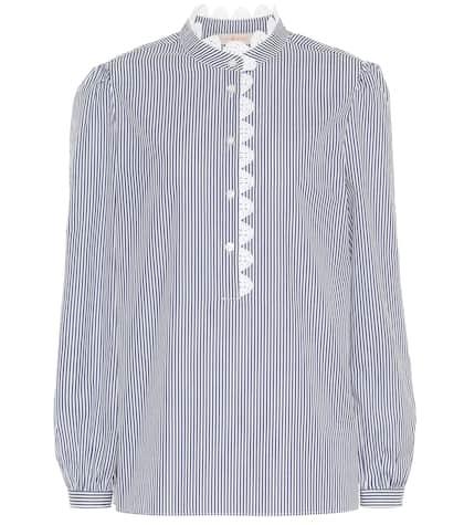Tory Burch Striped Cotton Blouse