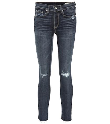 Rag & Bone Distressed High-waisted Skinny Jeans