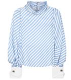 Poupette St Barth Striped Silk Blouse