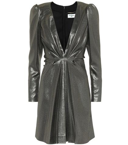 Burberry Silk-blend Metallic Minidress