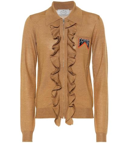 Prada Ruffled Wool And Silk Jacket